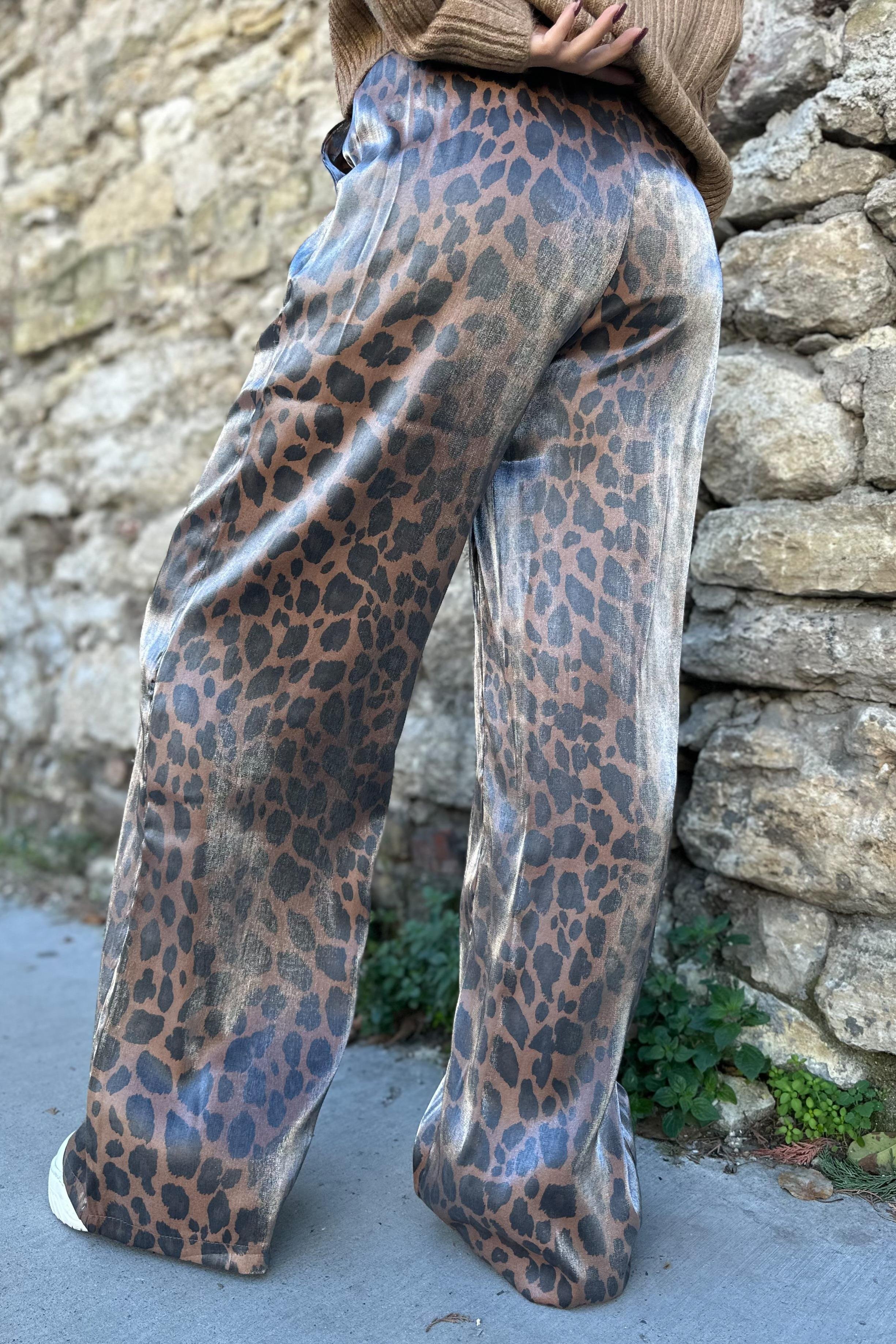 Parlak Leopar PantolonPANTOLON