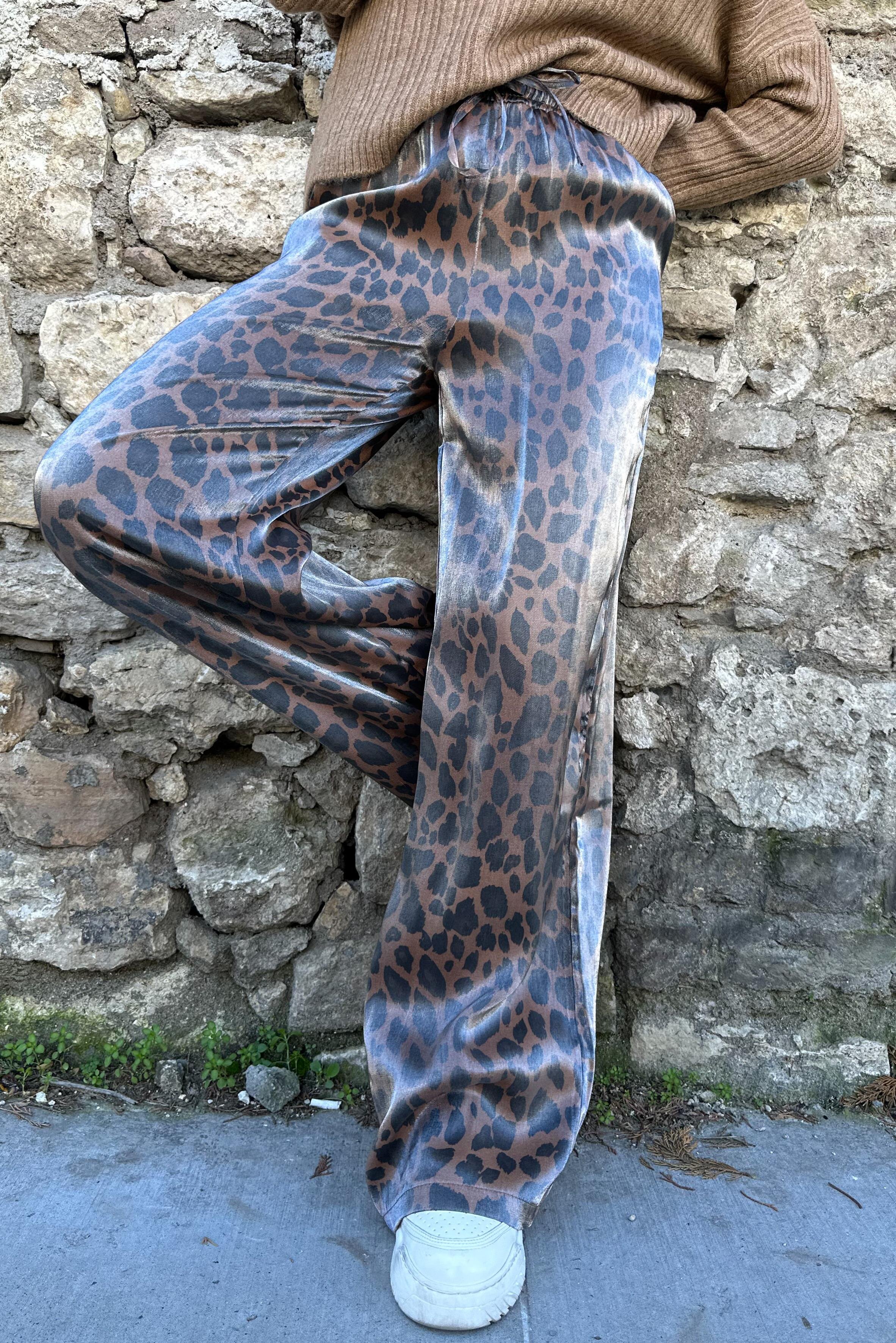 Parlak Leopar PantolonPANTOLON