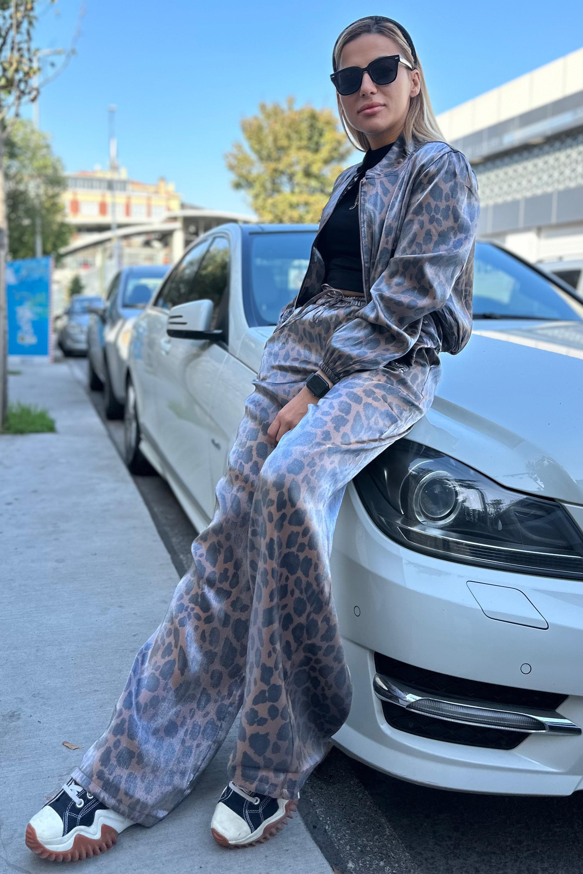 Parlak Leopar PantolonPANTOLON