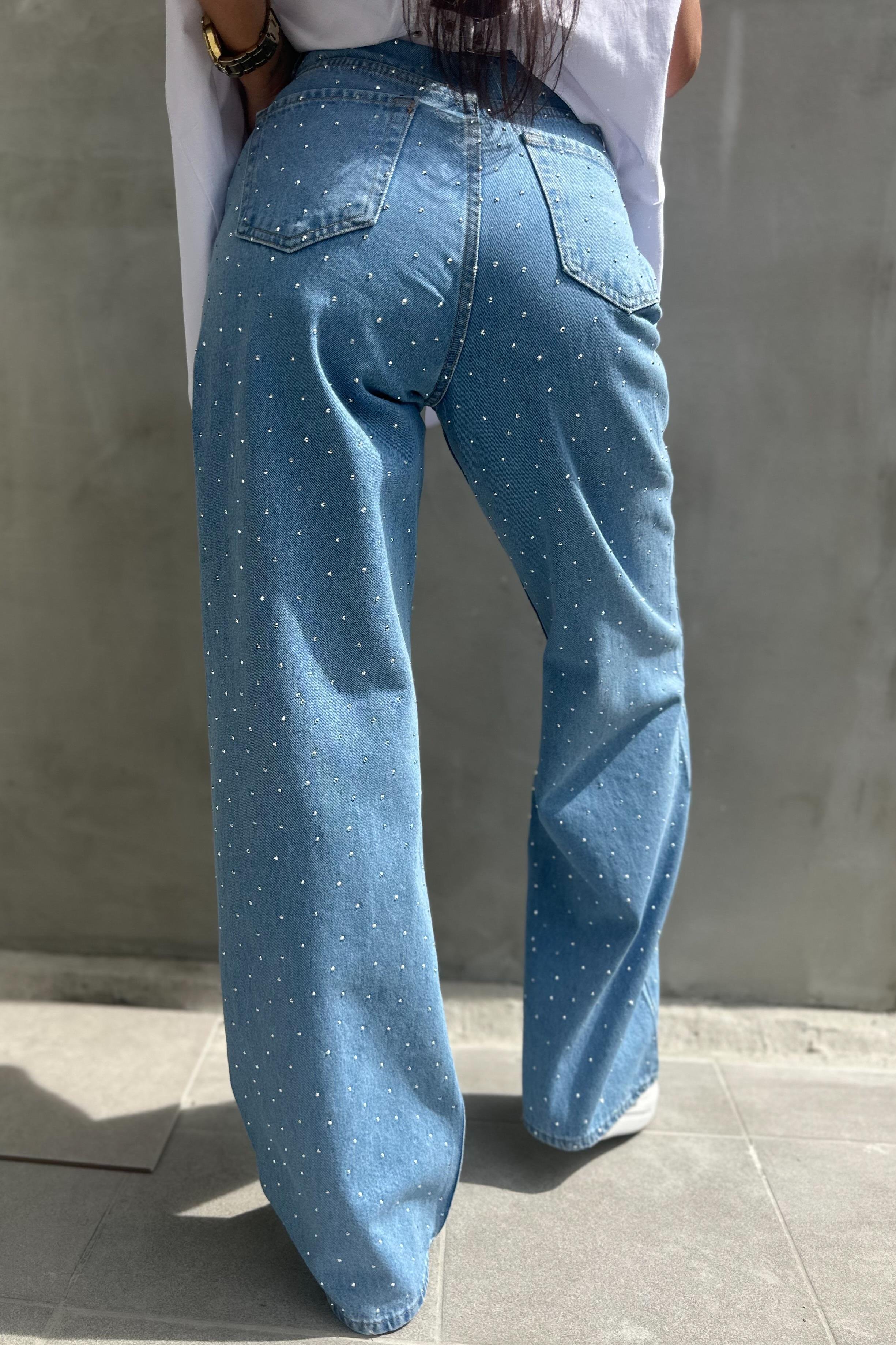 Parlak Taşlı JeanJEAN