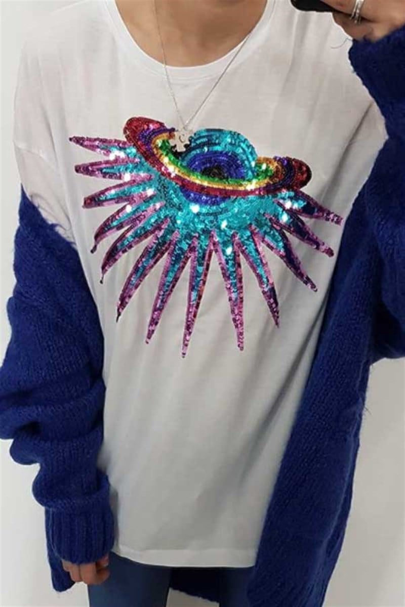 Payetli Saturn Tshirt
