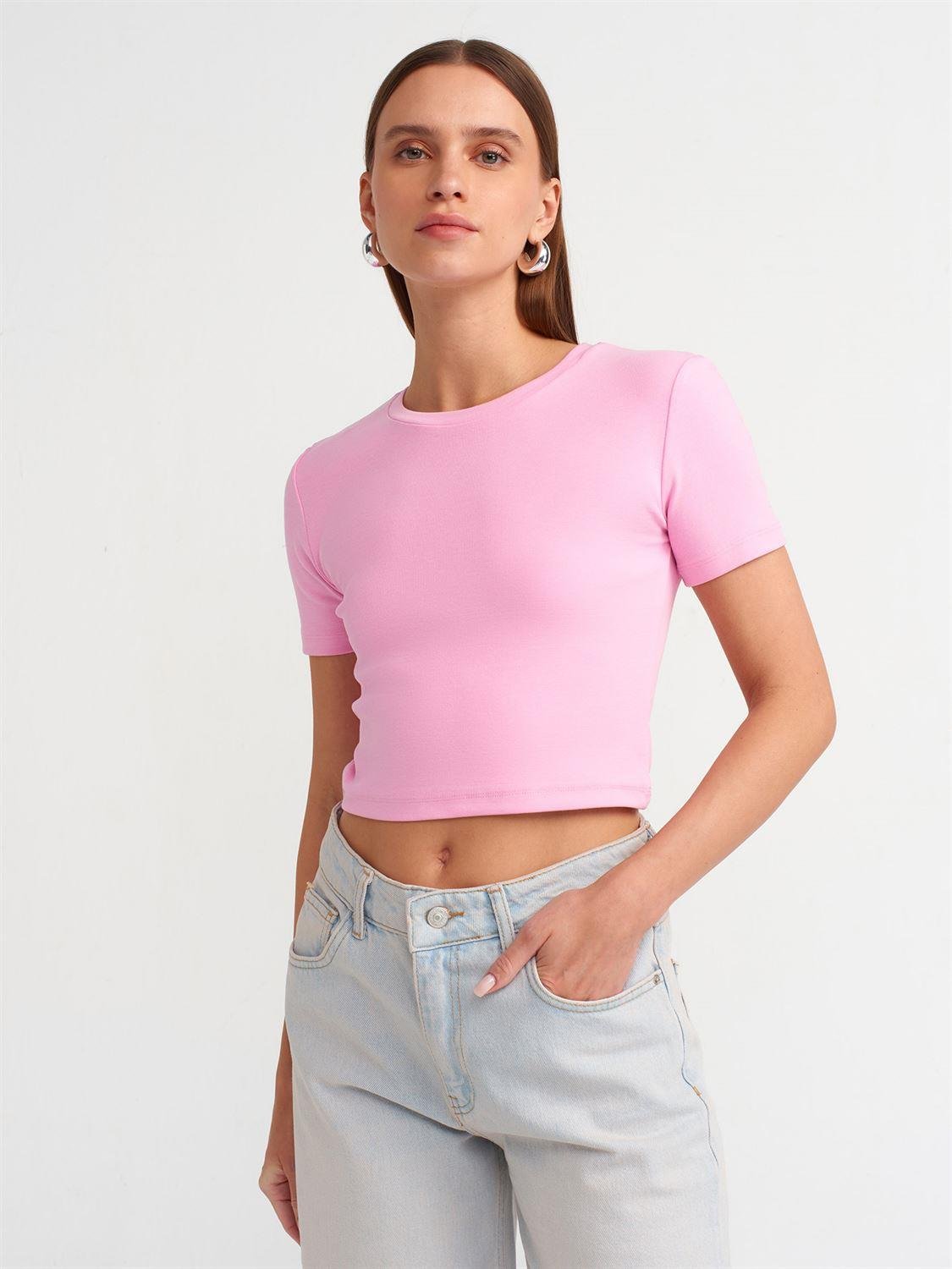 Pembe Basic CropÇOK SATANLAR