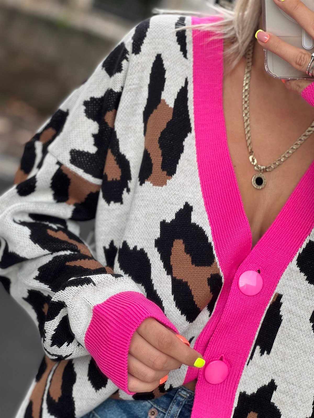 Pembe Biyeli Leopar HırkaHIRKA