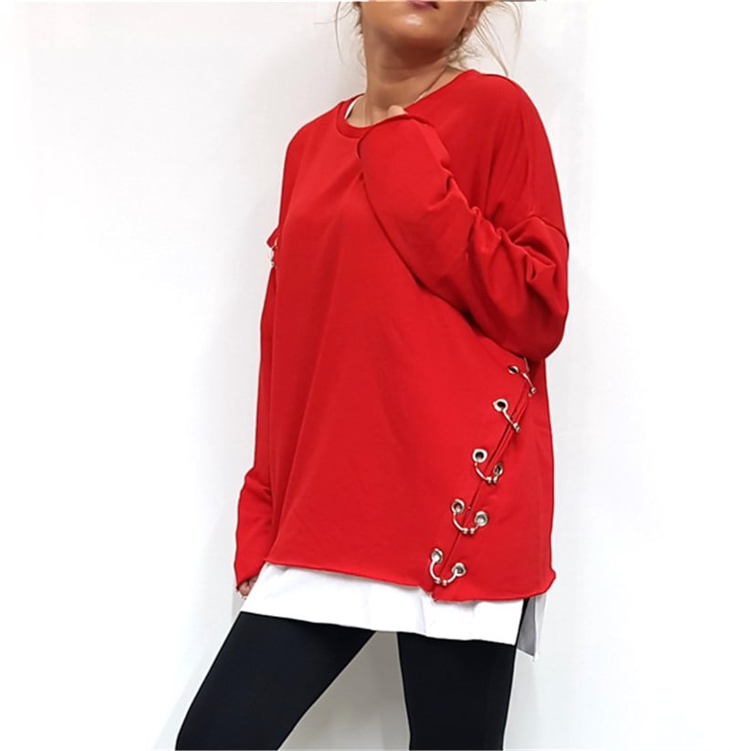 Piercing Detaylı Sweatshirt