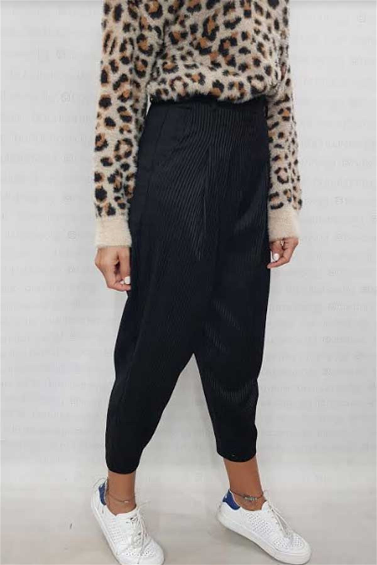 Pile Detay Fitilli Pantalon