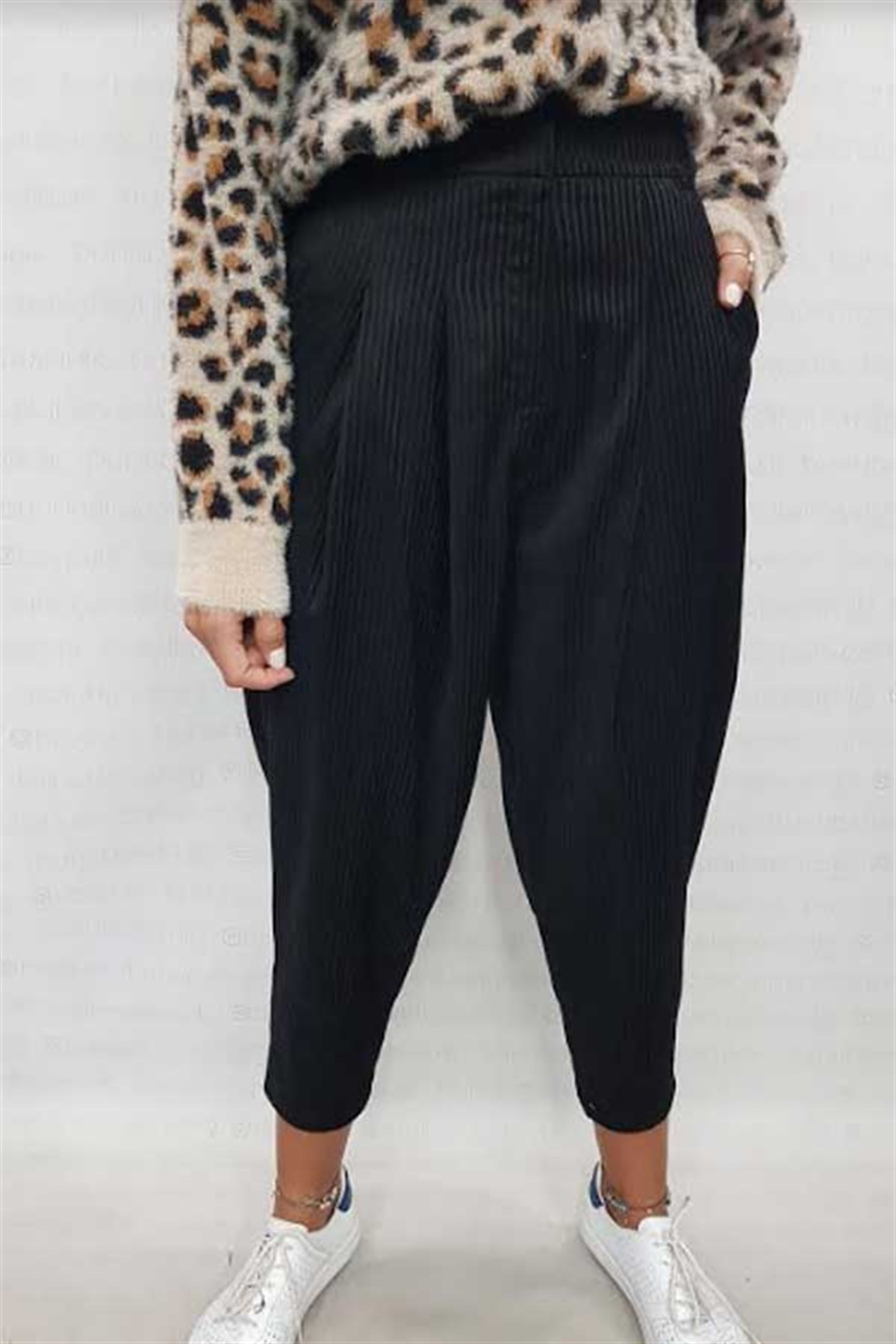 Pile Detay Fitilli Pantalon