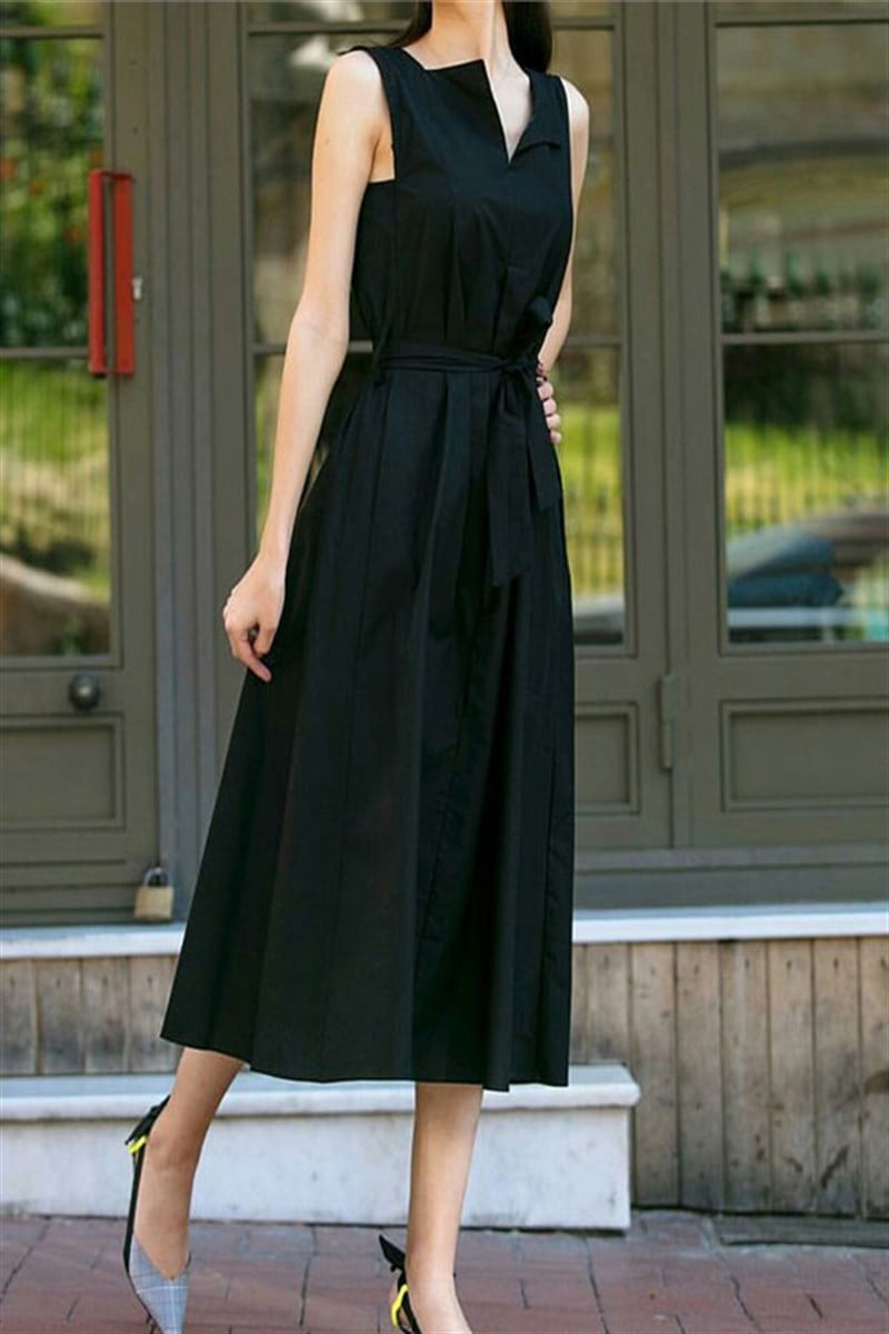 Poplin Midi Elbise