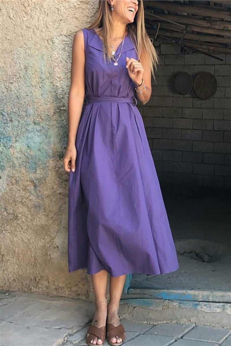 Poplin Midi Elbise