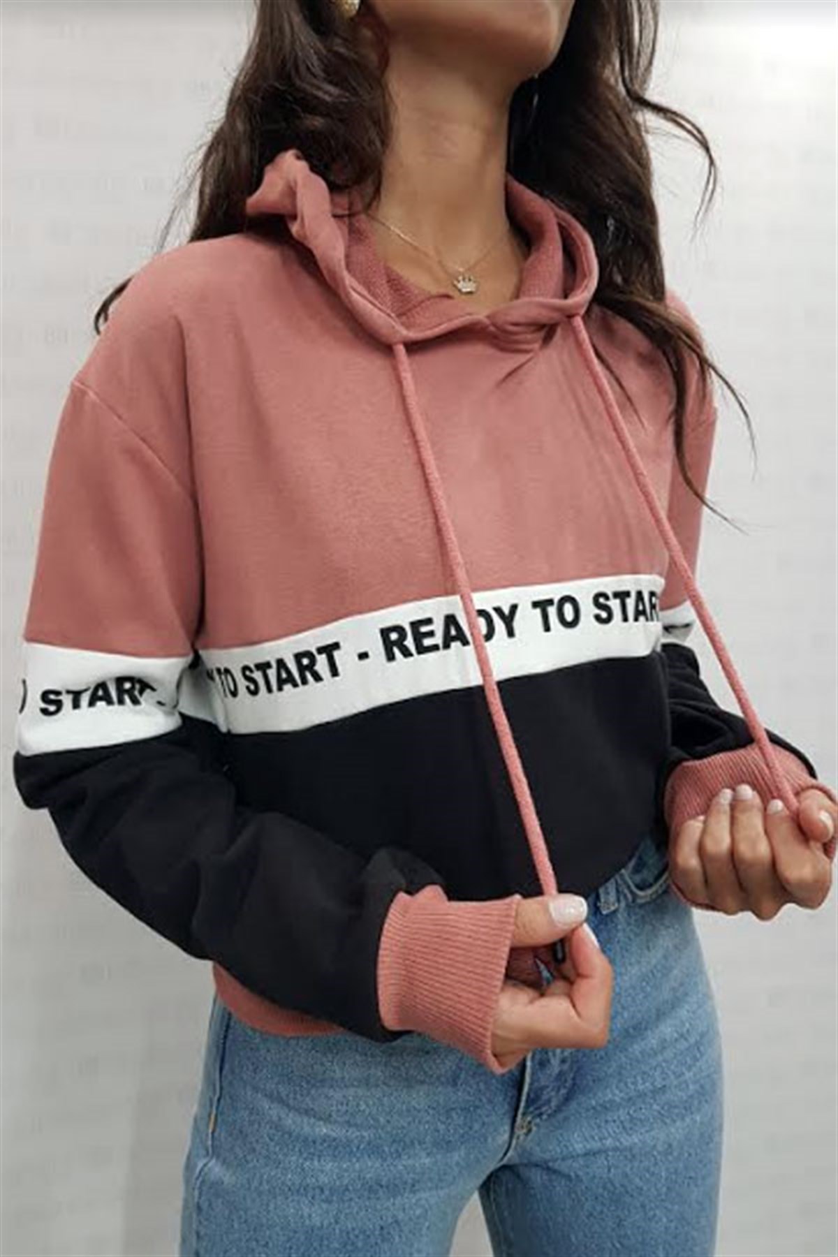 Ready Yazı Şeritli Sweatshirt