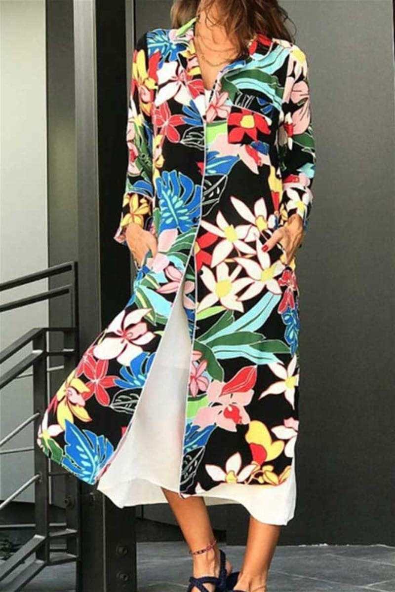 Renkli Ceket Kimono