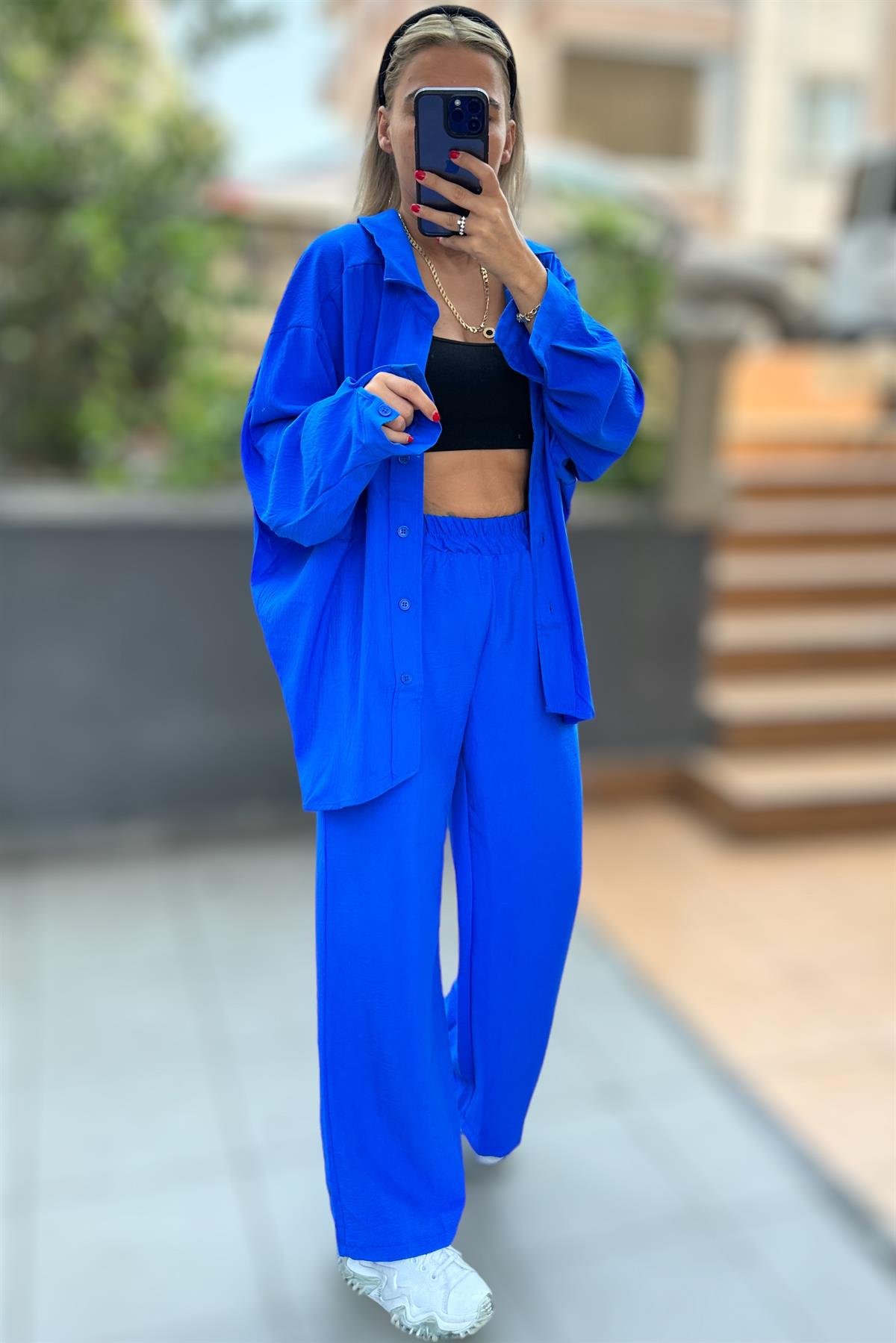 Saks Mavisi Salaş Basic PantolonPANTOLON