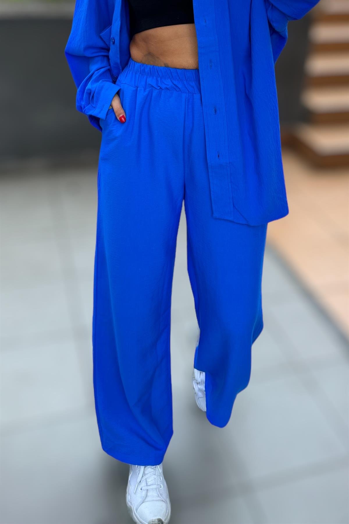 Saks Mavisi Salaş Basic PantolonPANTOLON