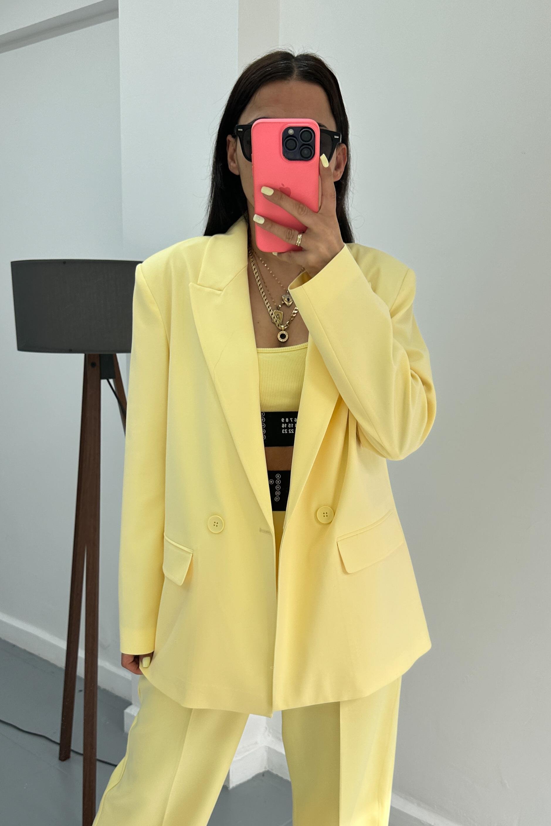 Sarı Oversize Blazer CeketMONT/CEKET