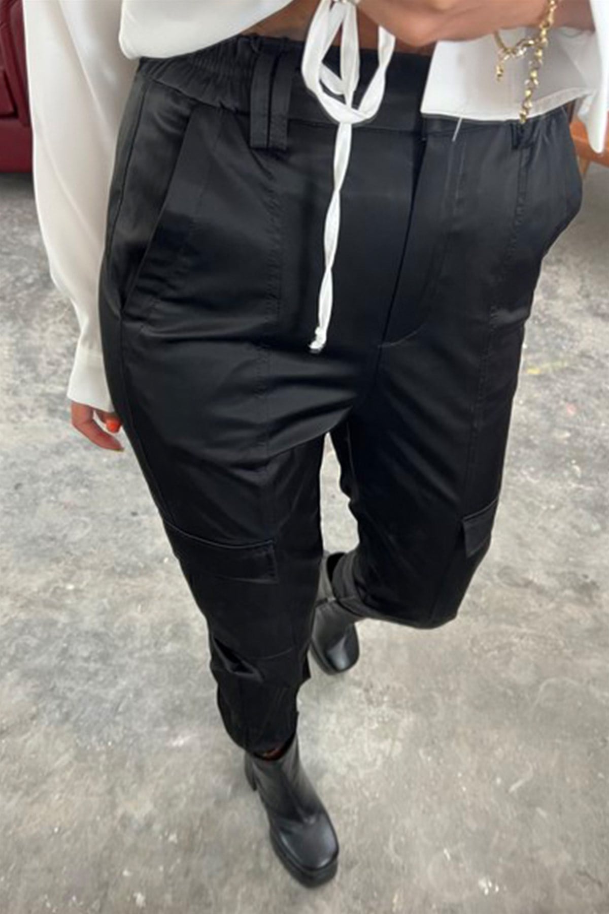 Saten Jogger Kargo PantolonALT GİYİM
