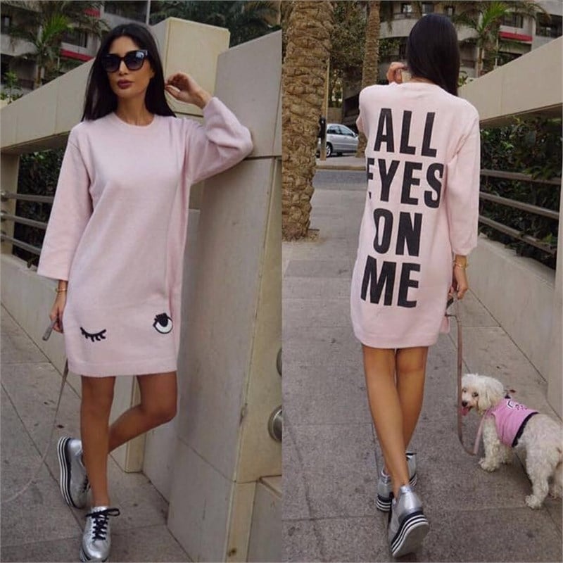 Sırtı Baskılı Tunik Sweat