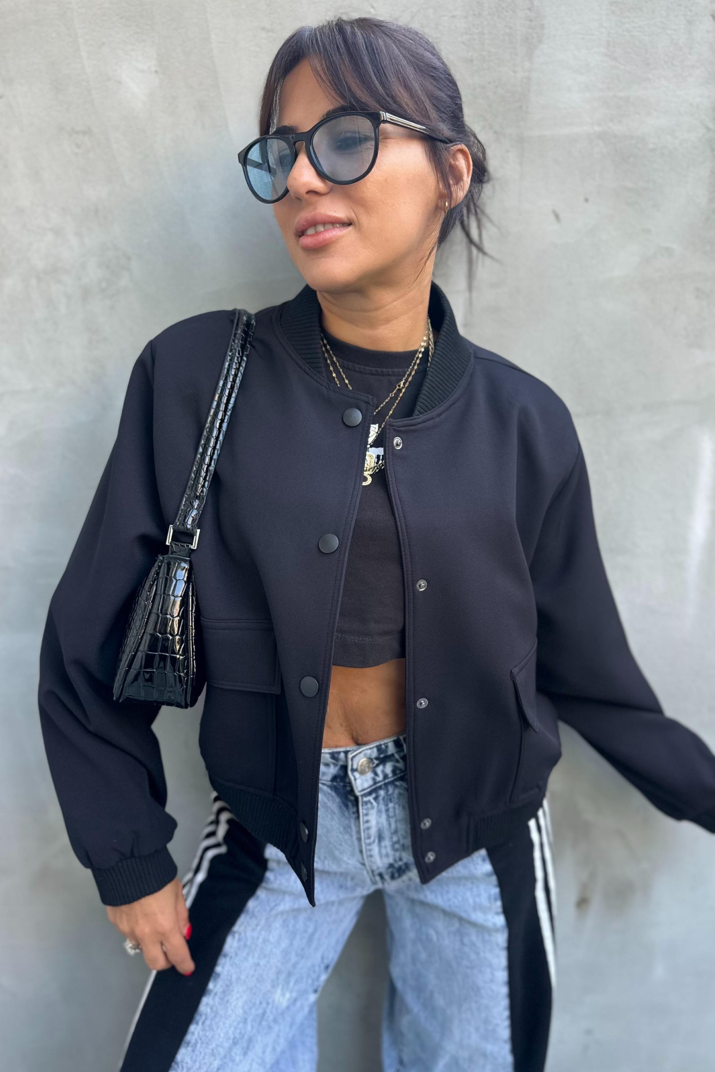 Siyah Bomber CeketMONT/CEKET