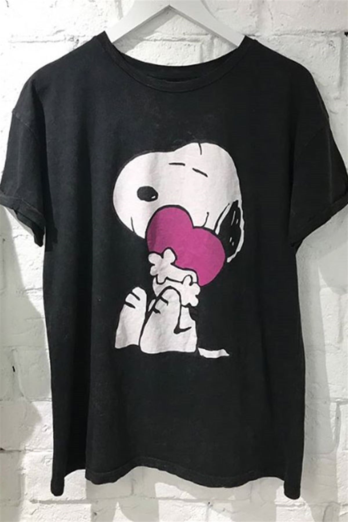 Snoppy Yıkamalı Tshirt
