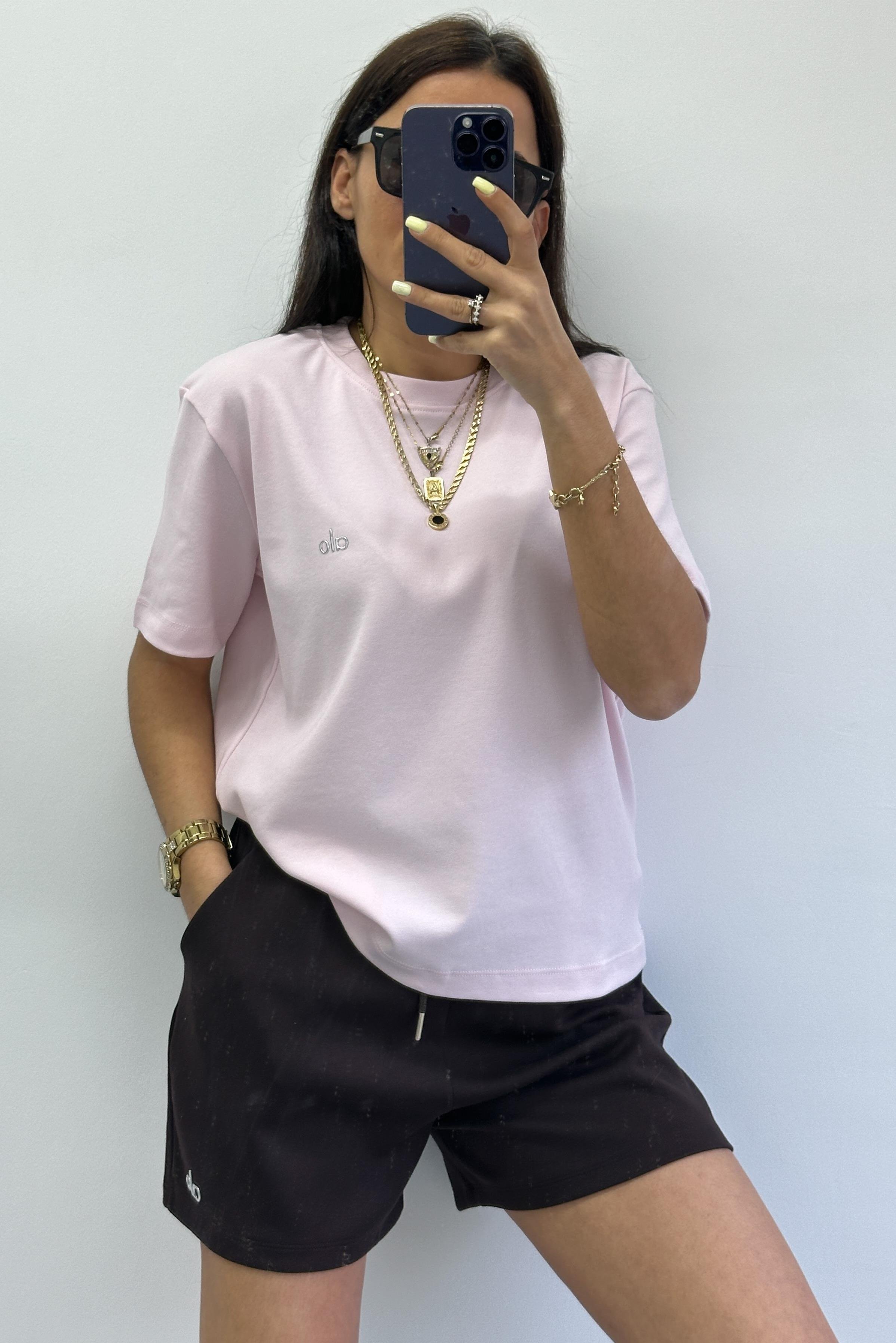 Soft Kumaş Şeker Pembe Logolu TshirtTSHİRT