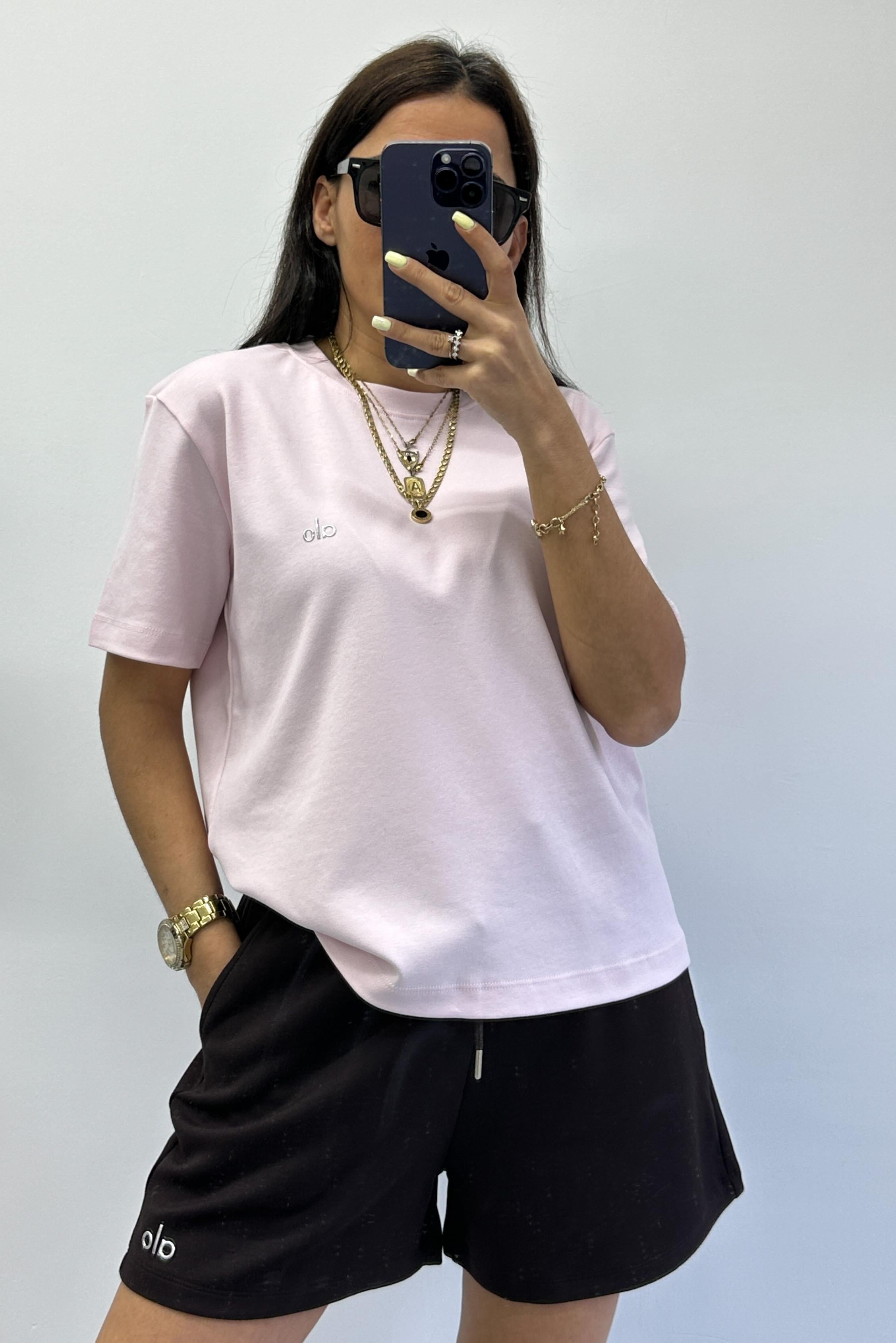 Soft Kumaş Şeker Pembe Logolu TshirtTSHİRT