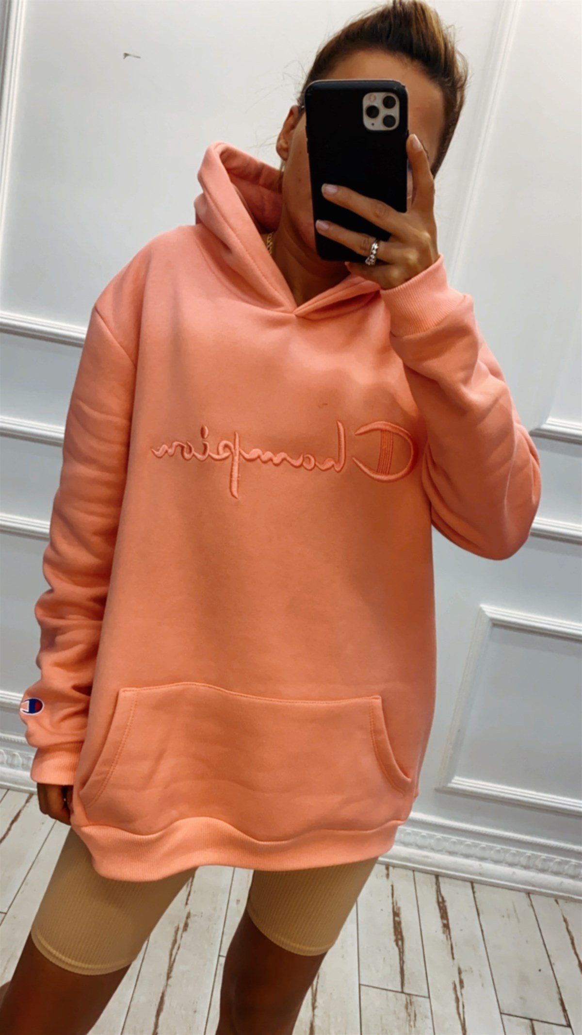 Somon Logolu Kapüşonlu Sweat