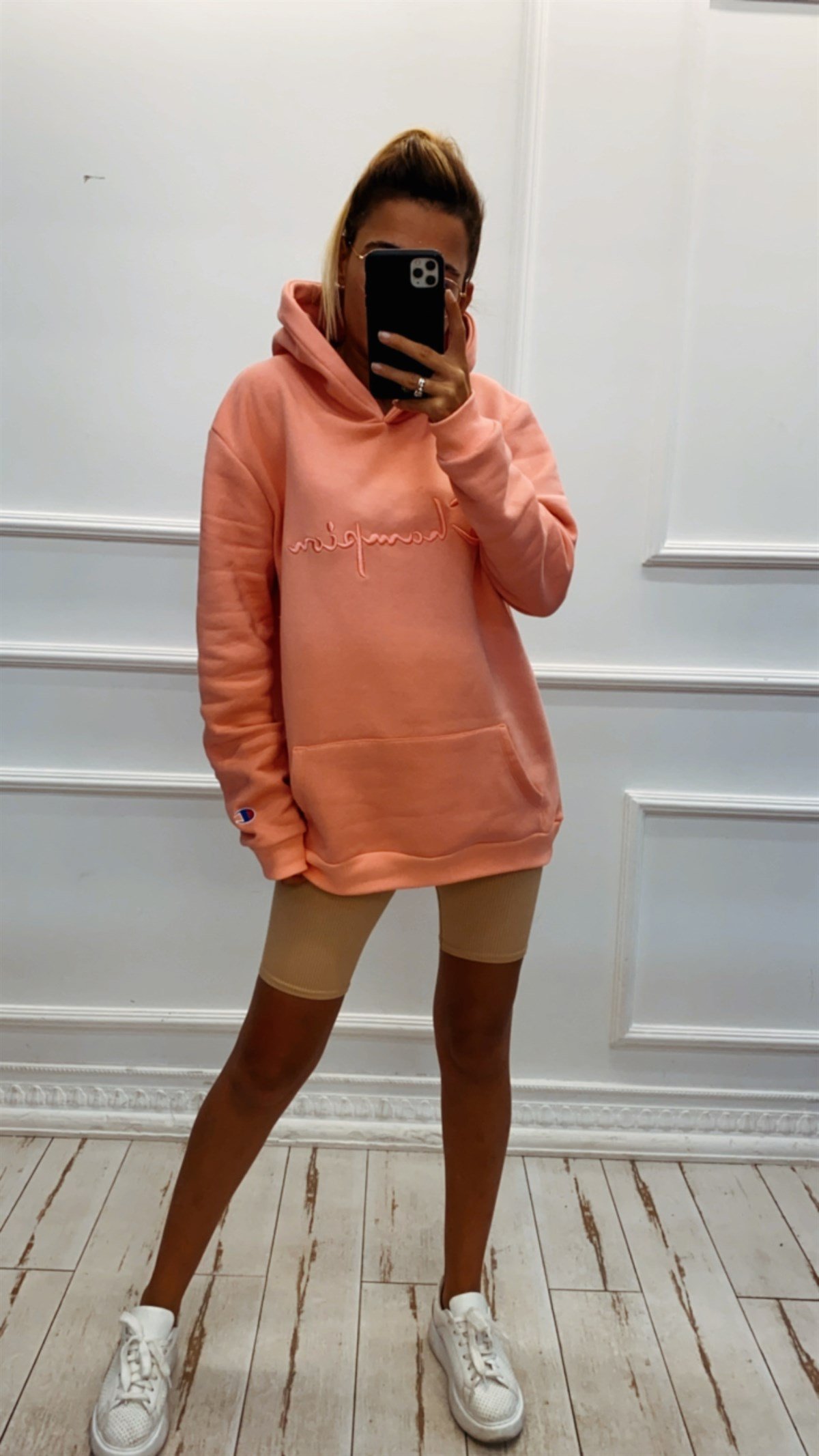 Somon Logolu Kapüşonlu Sweat