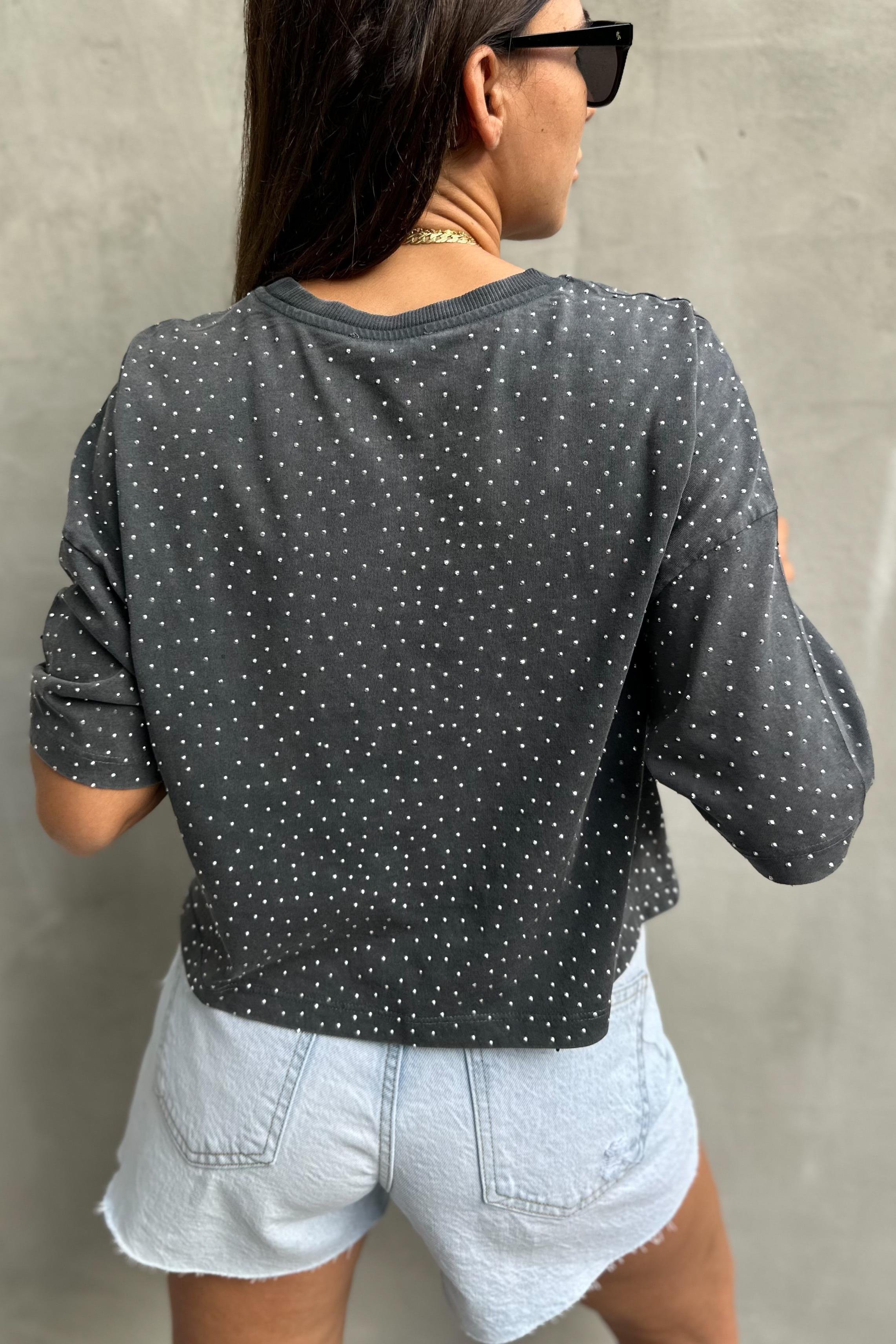 Taş Baskılı Crop TshirtTSHİRT