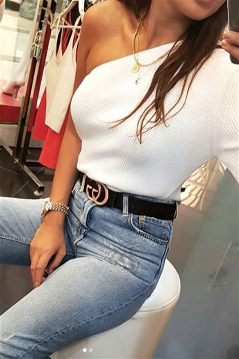 Tek Kol Kaşkorse Bluz