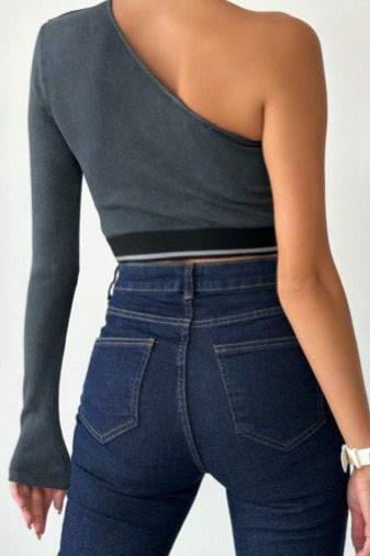Tek Omuz Beli Lastikli BodyBLUZ