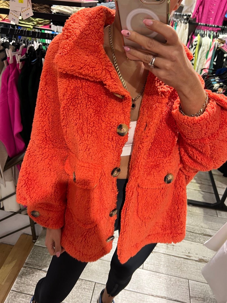 Turuncu Cepli Peluş MontMONT/CEKET