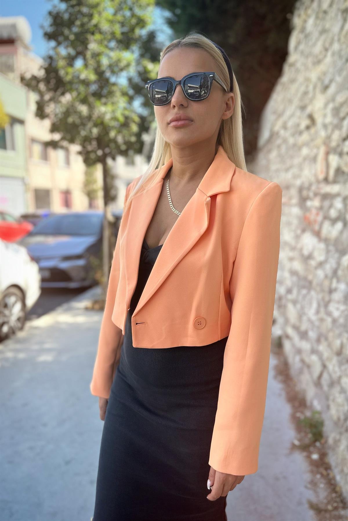 Turuncu Mini Blazer CeketMONT/CEKET