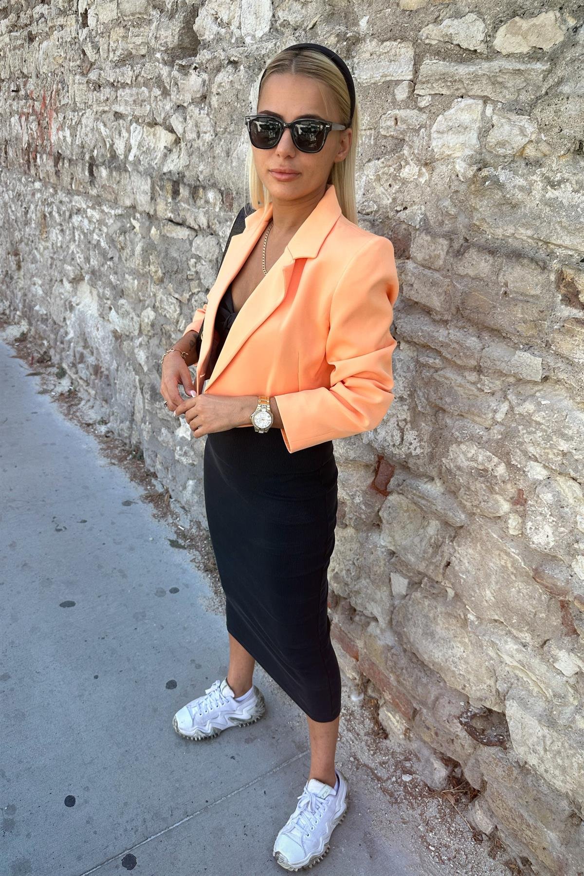 Turuncu Mini Blazer CeketMONT/CEKET