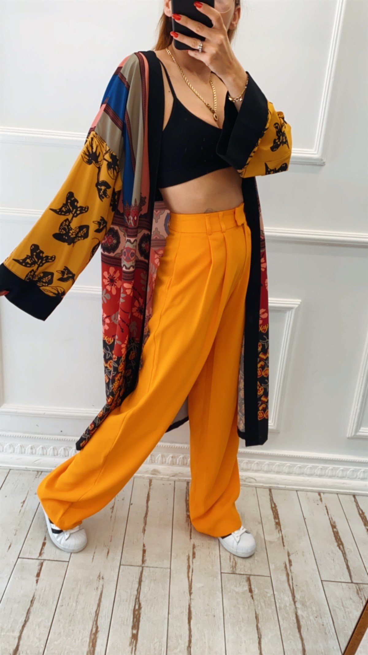 Turuncu Palazzo Pantolon 