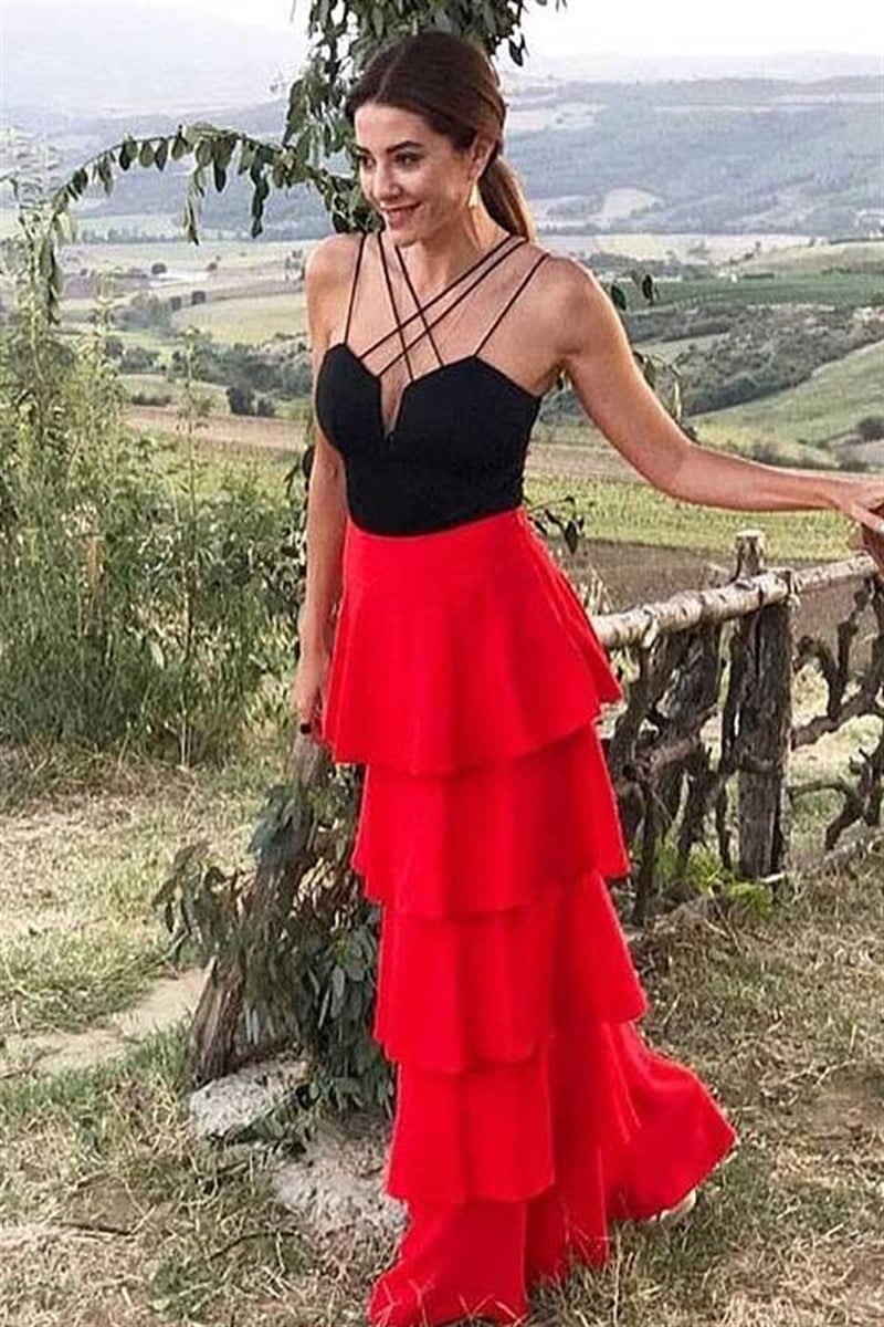 Üstü Atlas Eteği Crep Maxi Abiye