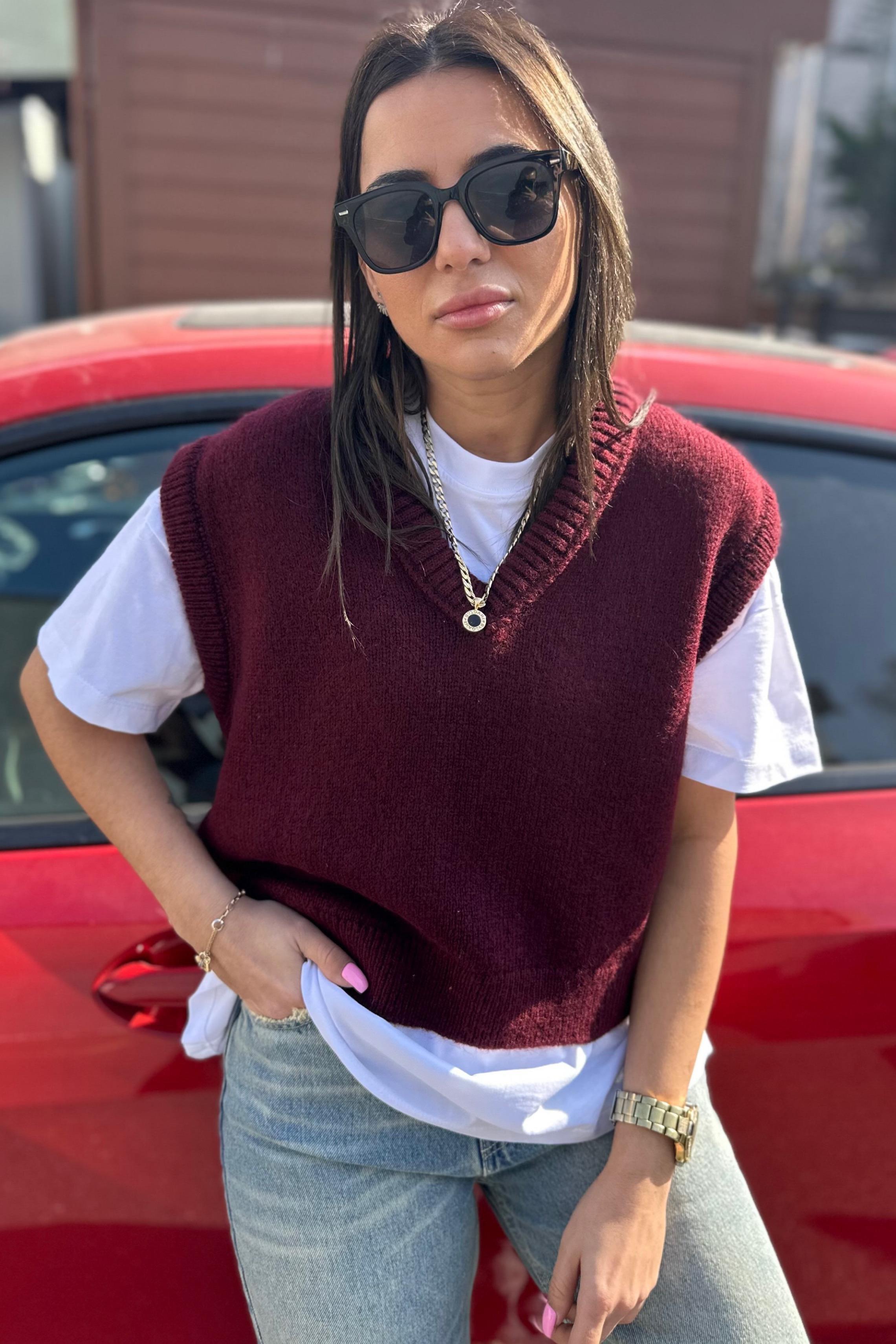 V Yaka Bordo SüveterYENİ GELENLER