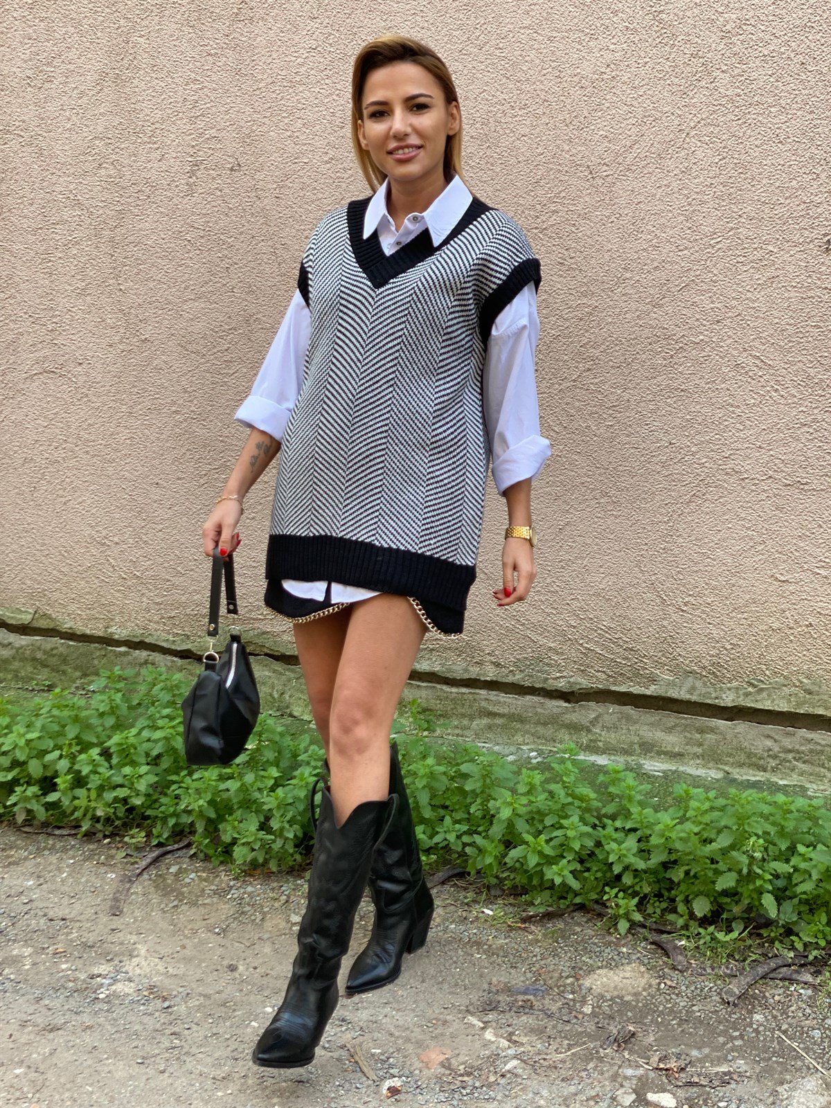 V Yaka SüveterKAZAK