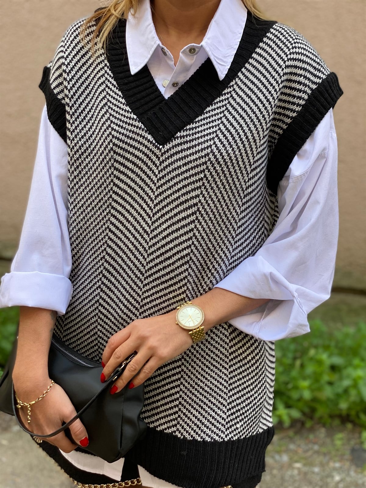 V Yaka SüveterKAZAK