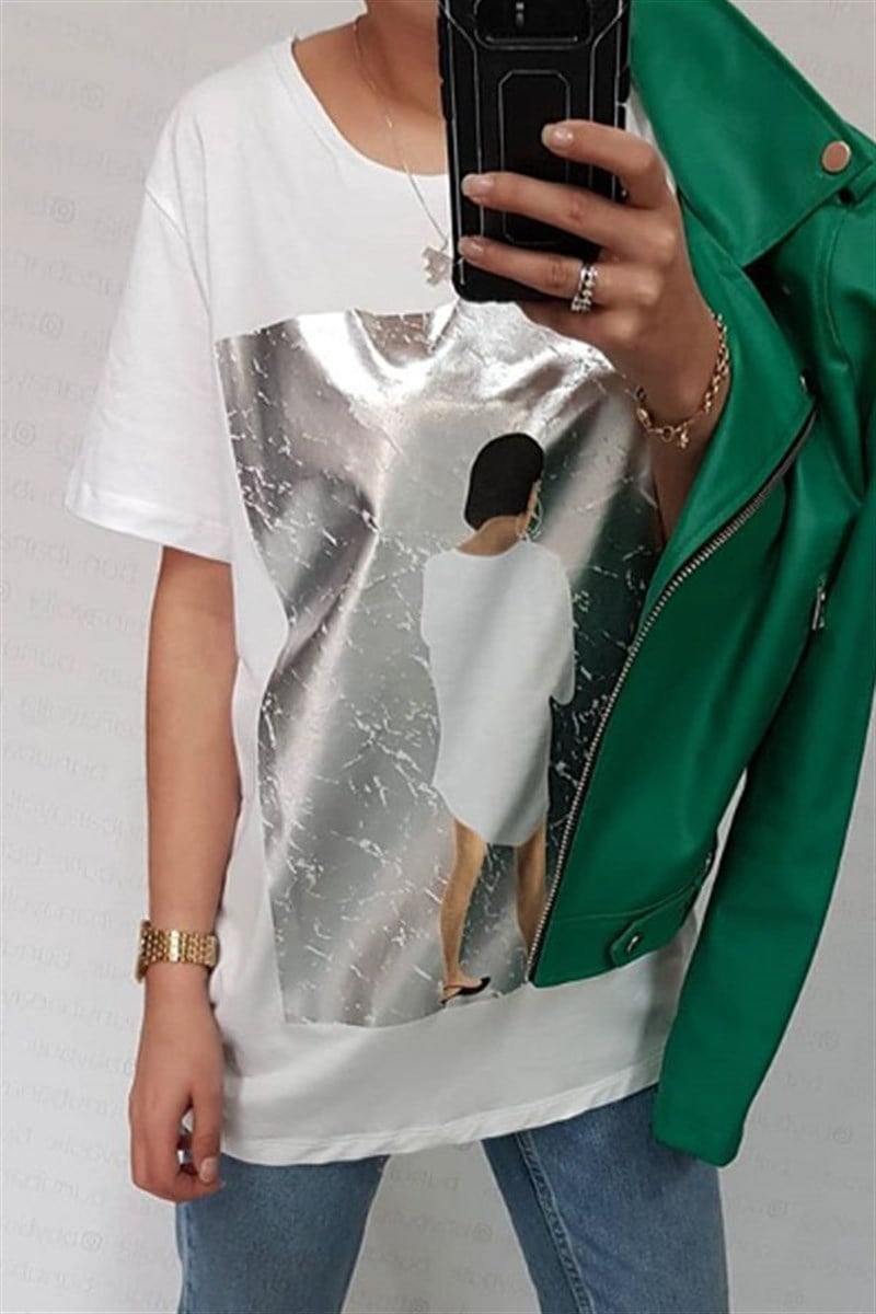 Varak Baskılı Tshirt
