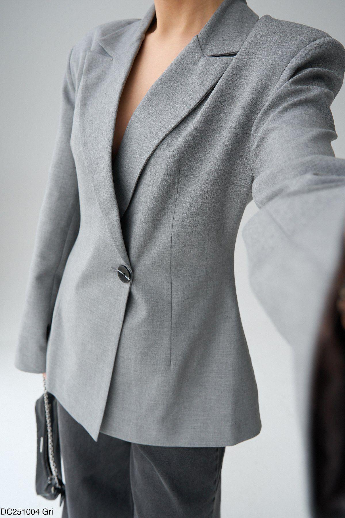 Vatkalı Gri CeketMONT/CEKET