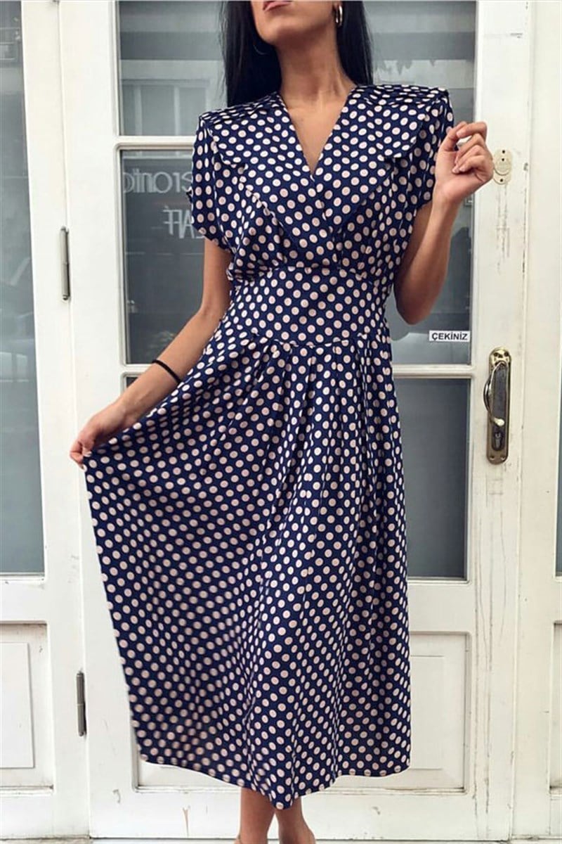 Vatkalı Vintage Elbise 