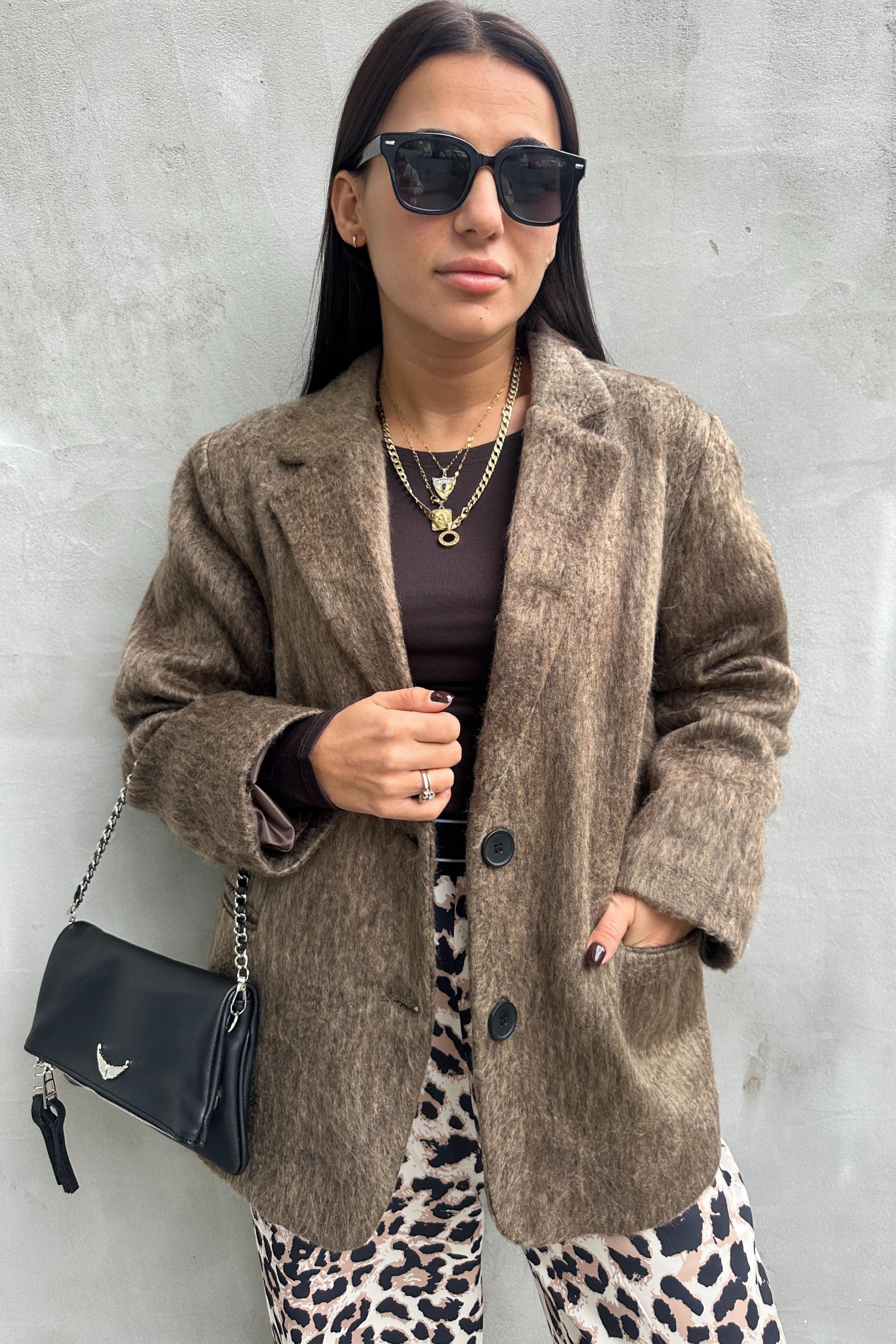 Vizon Kaşe Blazer Ceket MONT/CEKET