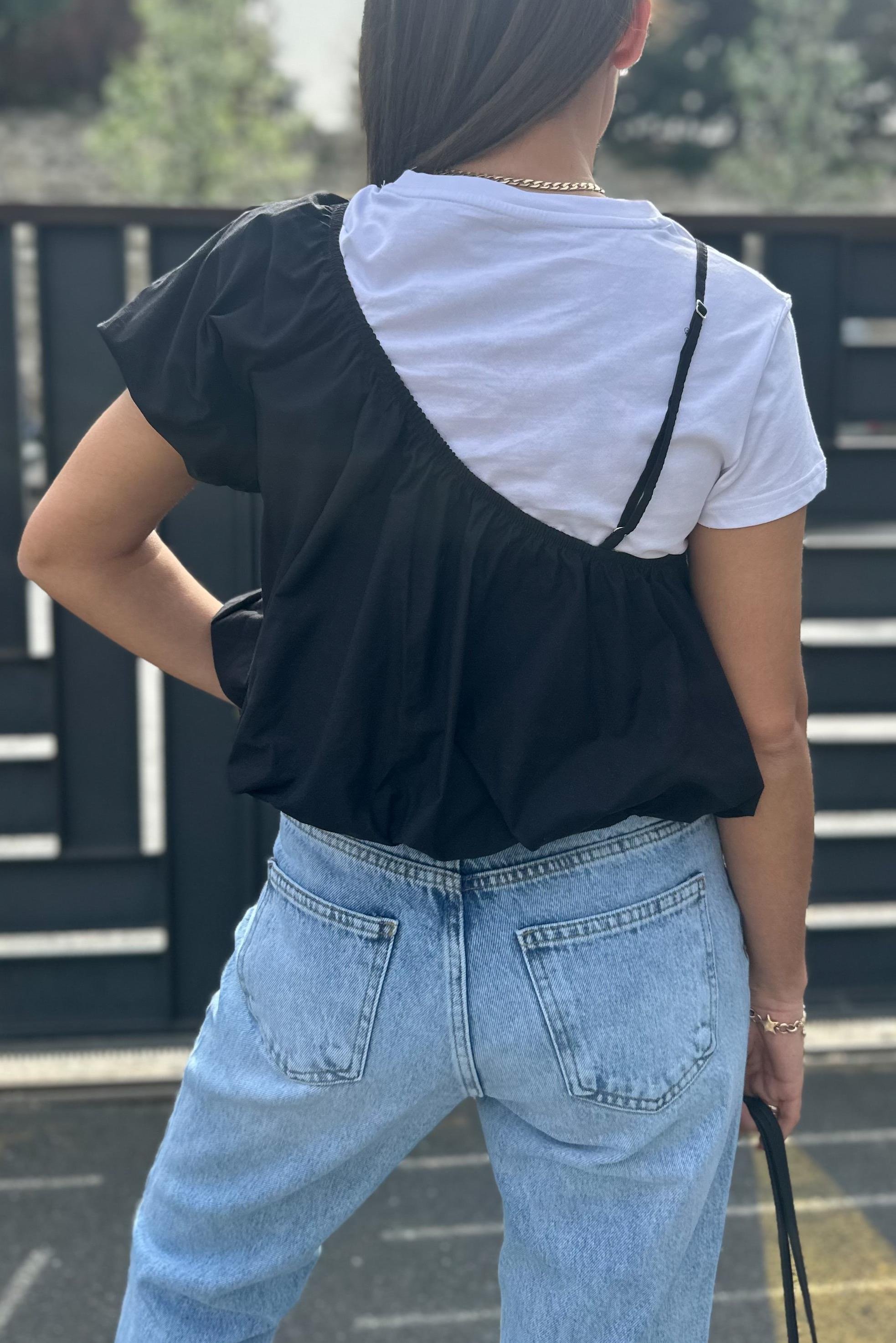 Volan Detay Çift Kat TshirtTSHİRT