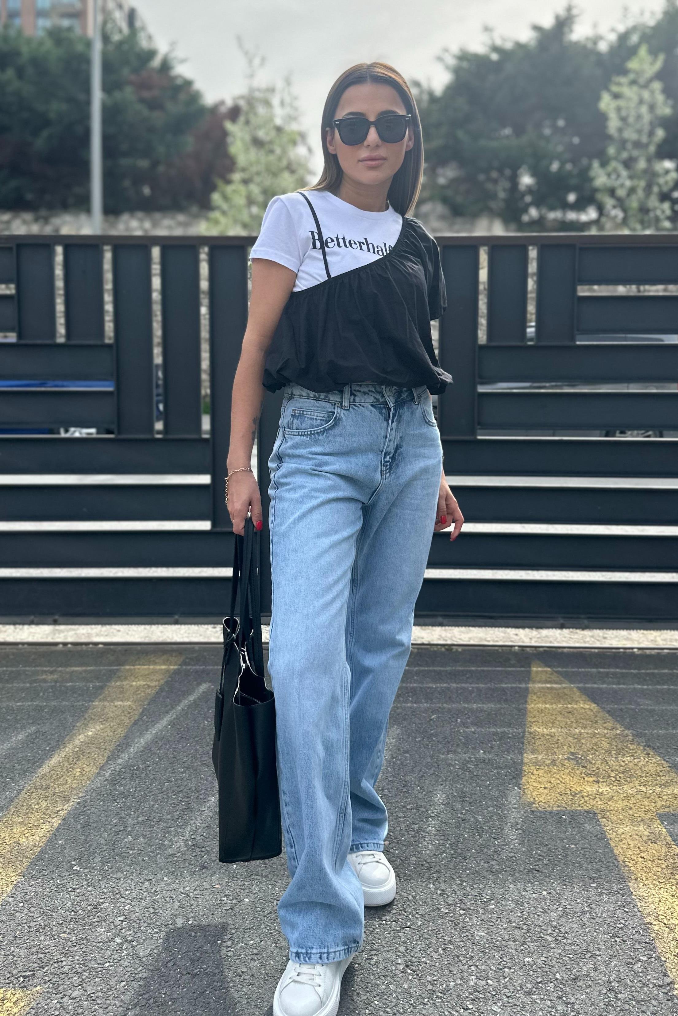Volan Detay Çift Kat TshirtTSHİRT