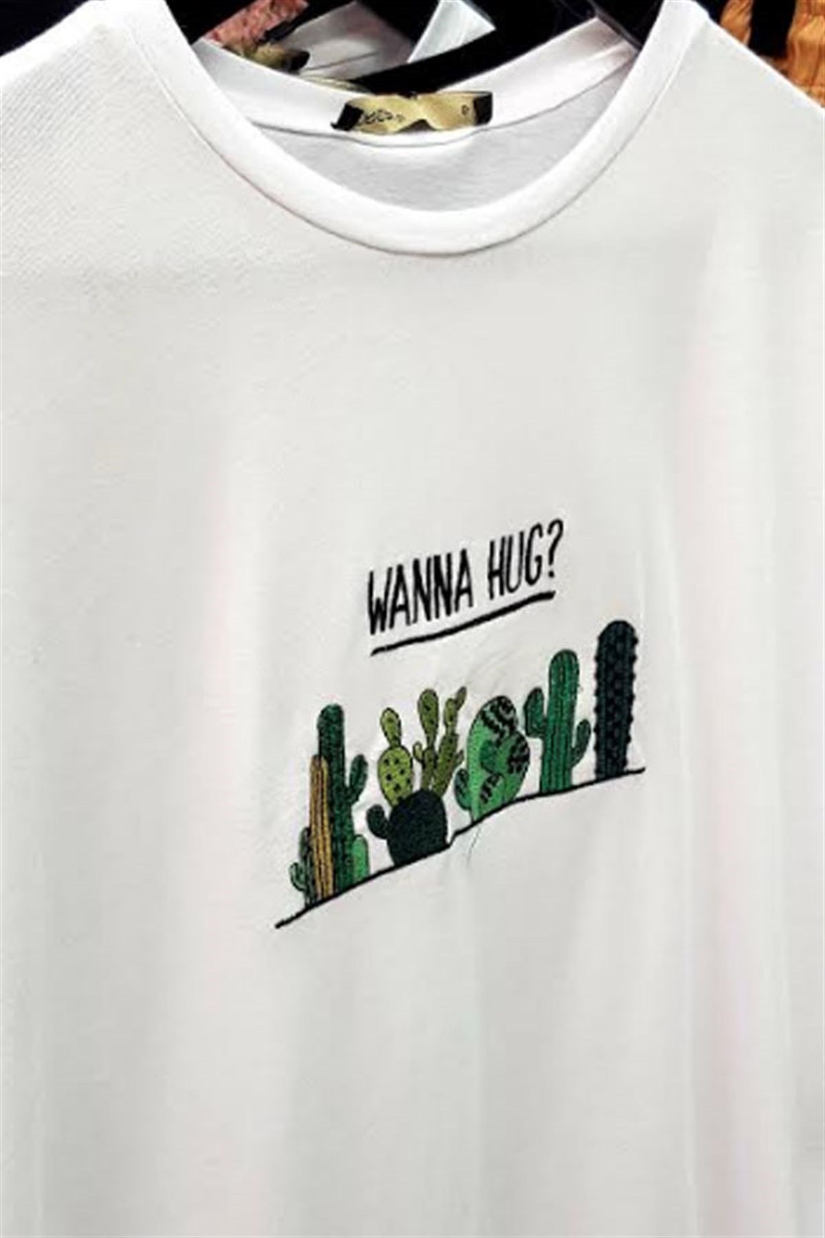 Wanna Hug? Kaktüs Tshirt