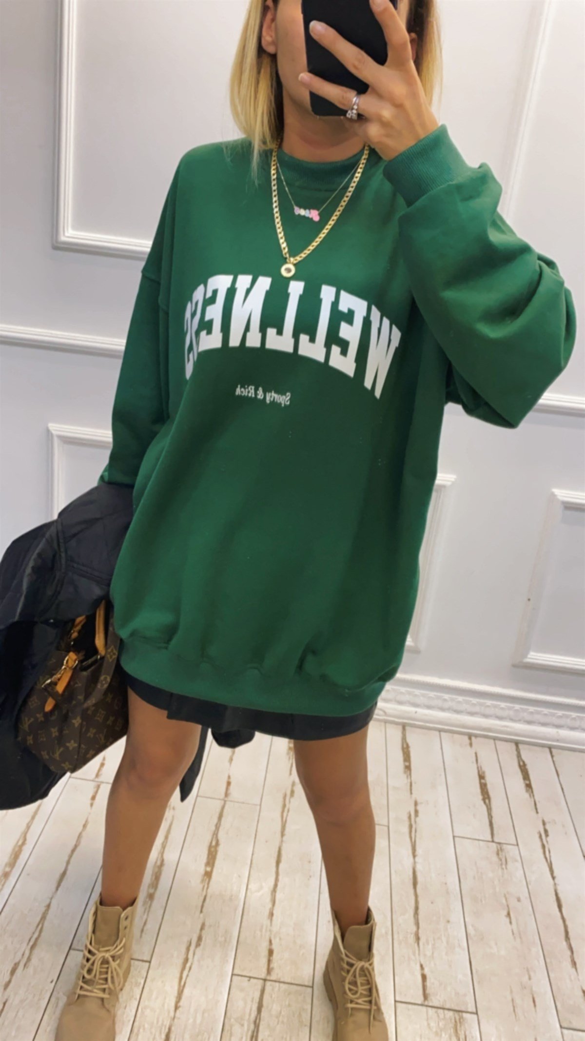 Wellness Baskılı Oversize SweatshirtSWEATSHİRT