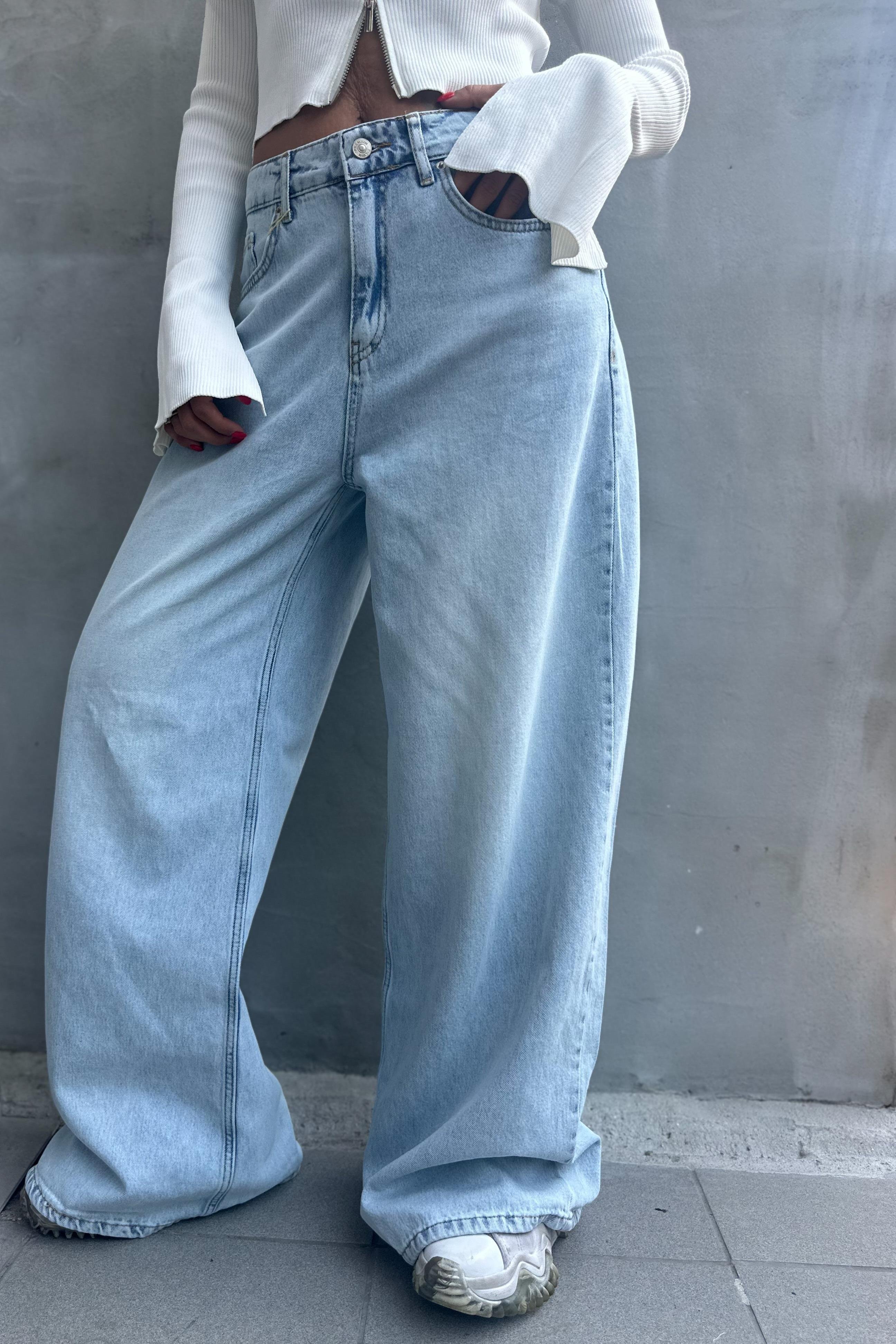 Wide Leg Buz Mavi JeanJEAN
