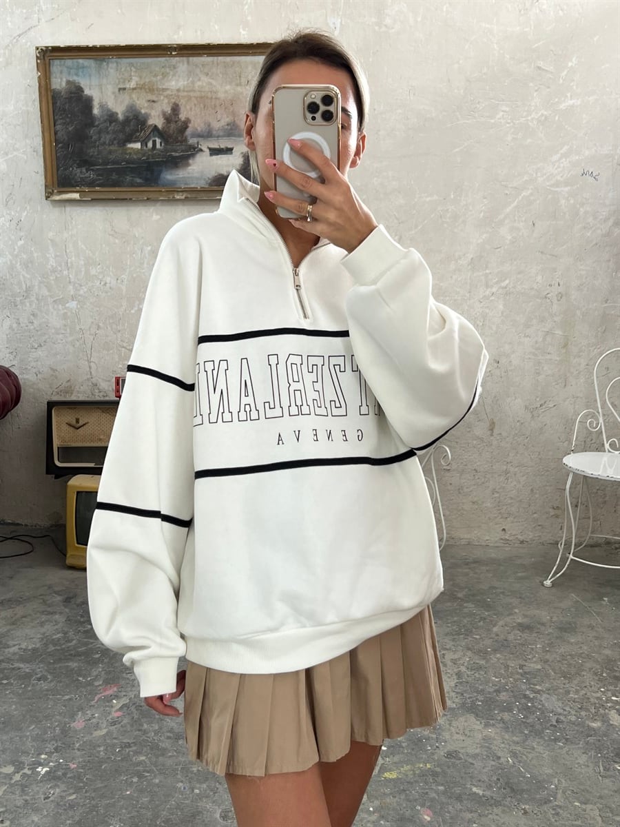 Yarım Fermuar Geneva SweatshirtSWEATSHİRT