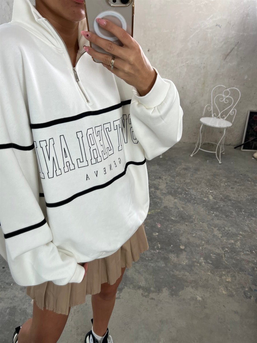 Yarım Fermuar Geneva SweatshirtSWEATSHİRT
