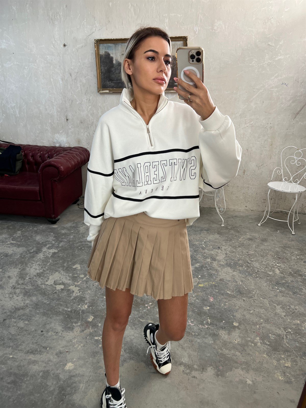 Yarım Fermuar Geneva SweatshirtSWEATSHİRT