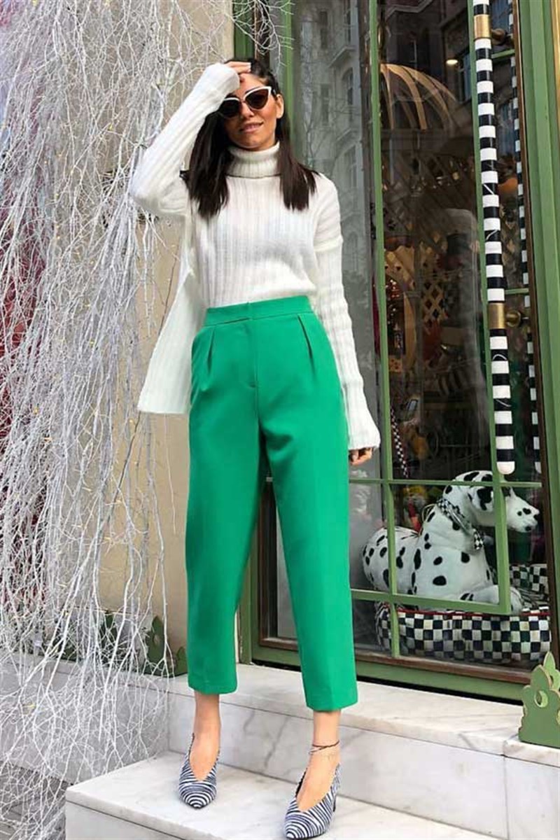 Yeşil Havuç Pantalon