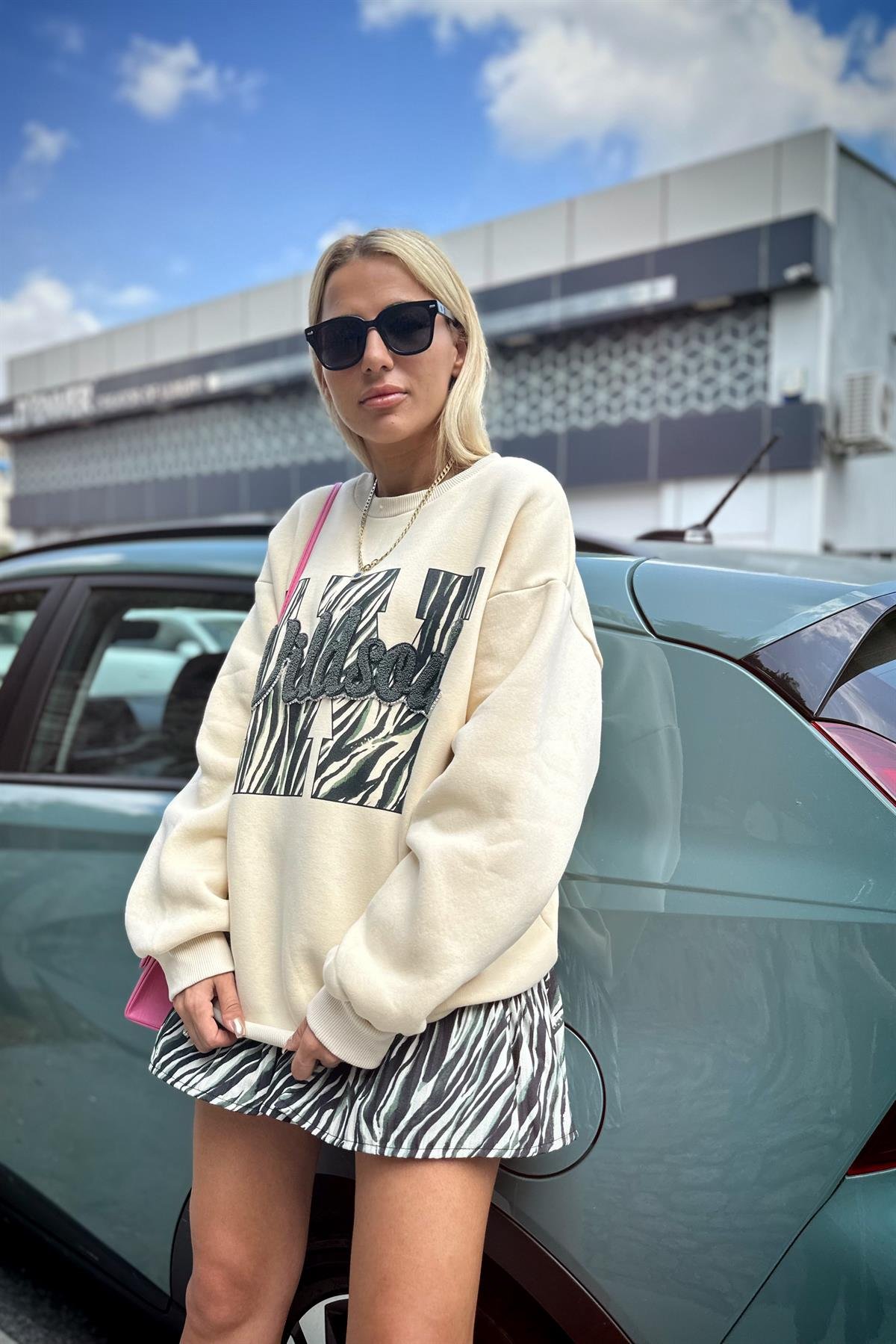 Yeşil Zebralı SweatshirtSWEATSHİRT
